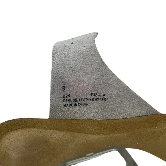 Project clouds Ibiza Sandals Leather Slides White Comfort Coastal Grandma shoes - Picture 6 of 8